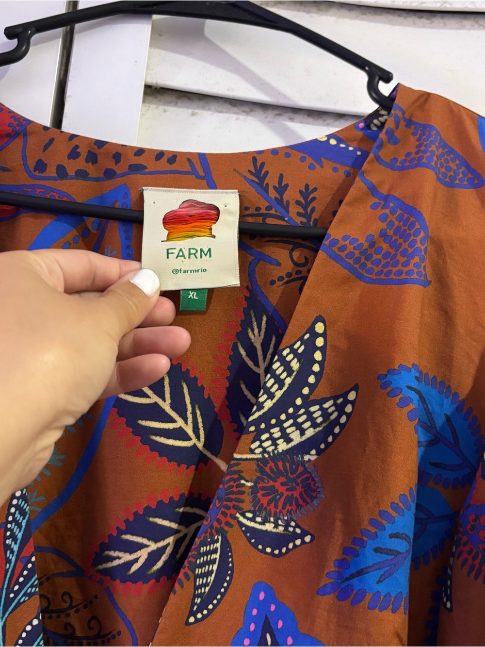 Farm Rio Tropical Print with Leaf and Jaguar Detail Dress Size XL - Picture 3 of 14